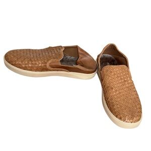 OLUKAI Lae‘ahi Lauhala Men’s Woven Leather Shoes Brown Size 10